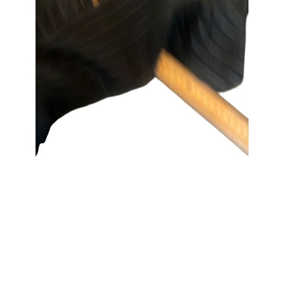 Frederick of Hollywood  Vintage Black Pinstripe Blazer with Satin Lapel and Pear - Picture 12 of 12